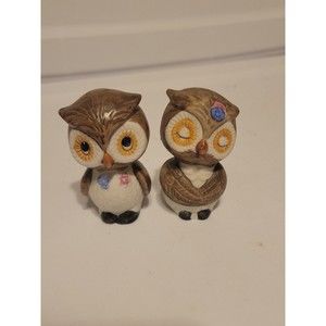 Cute Little Owls Salt and Pepper Shakers Korea Anthropomorphic Animal Vtg?